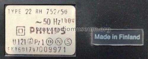 22RH752 /50; Philips Finland - (ID = 2528129) Radio