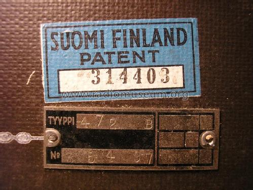 472B; Philips Finland - (ID = 962308) Radio