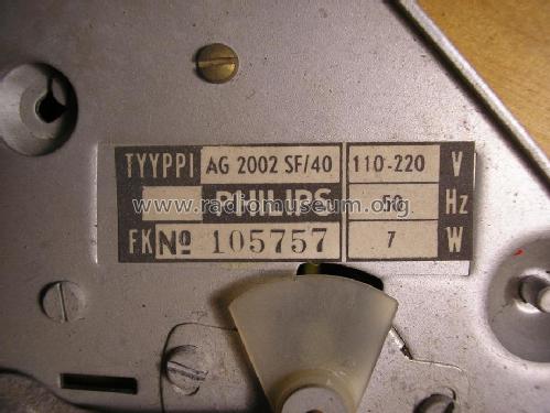 AG2002-SF/40; Philips Finland - (ID = 1367581) Enrég.-R