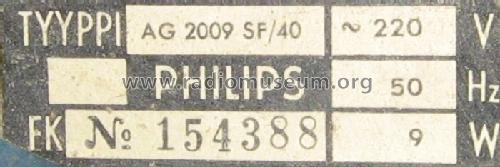 AG2009SF/40; Philips Finland - (ID = 760988) Reg-Riprod