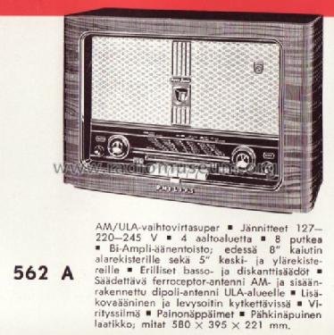 B5SF62A; Philips Finland - (ID = 1068608) Radio