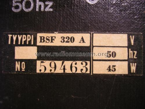 BSF320A; Philips Finland - (ID = 1366267) Radio