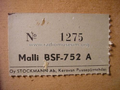 BSF752A; Philips Finland - (ID = 1364479) Radio