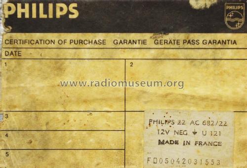 22AC682 /00; Philips France; (ID = 1832495) Car Radio
