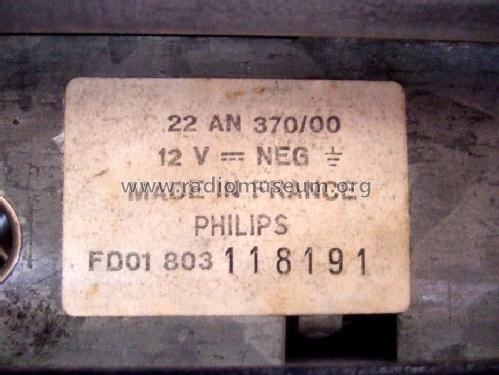 22AN370 /00; Philips France; (ID = 1298205) Car Radio