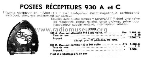 930C 'Boîte à Jambon'; Philips France; (ID = 2500639) Radio