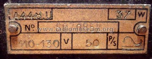 A448U; Philips France; (ID = 829941) Radio