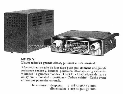Autoradio NF624V /76; Philips France; (ID = 1486889) Car Radio
