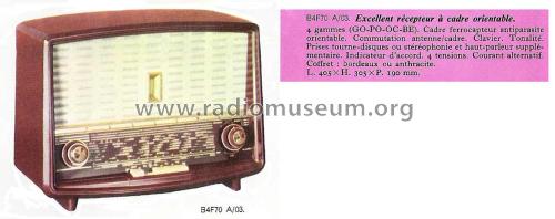 B4F70A /03; Philips France; (ID = 1976441) Radio