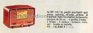 BF151U /01 /02 /03 /04; Philips France; (ID = 1864072) Radio