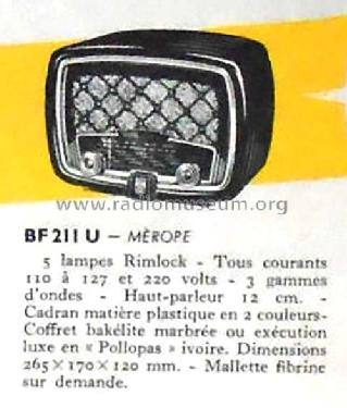 Mérope - Orion BF211U; Philips France; (ID = 2531854) Radio