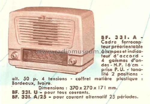 BF331U; Philips France; (ID = 1487667) Radio