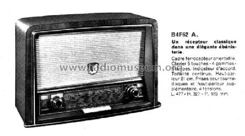 B4F62A - BF462A; Philips France; (ID = 2127899) Radio