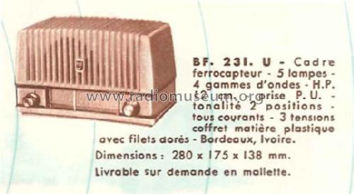 BF231U; Philips France; (ID = 877318) Radio