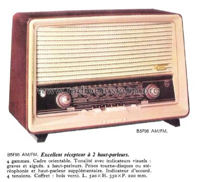 Bi-Ampli B5F96A AM/FM; Philips France; (ID = 1995836) Radio