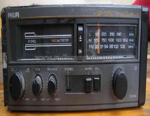 Car Cassette Receiver 451; Philips France; (ID = 1052429) Car Radio