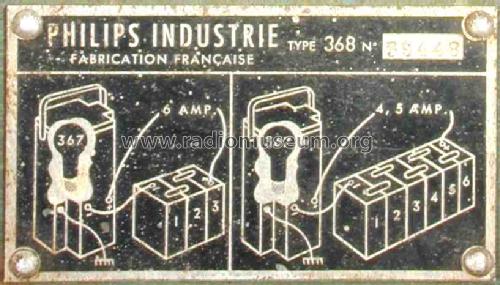 Chargeur d'accumulateurs 368; Philips France; (ID = 366987) Power-S