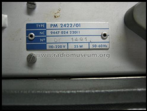Digital Multimeter PM2422 /01; Philips France; (ID = 567204) Equipment