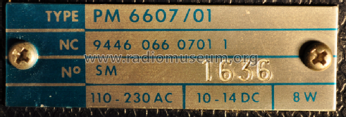 Frequency meter PM6607 /01 - 9446 066 07011; Philips, Svenska AB, (ID = 1813901) Equipment