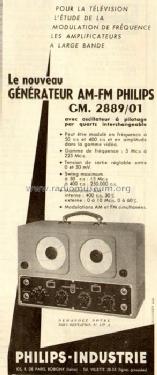 FM/AM Mess-Generator - Générateur GM2889 /01; Philips; Eindhoven (ID = 503271) Equipment