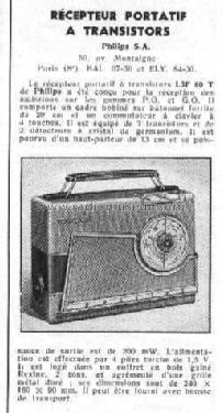 Portaletta L3F60T; Philips France; (ID = 158069) Radio