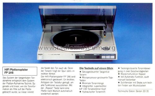 Linear Tracking Turntable FP146 70FP146 /00; Philips France; (ID = 2600298) R-Player