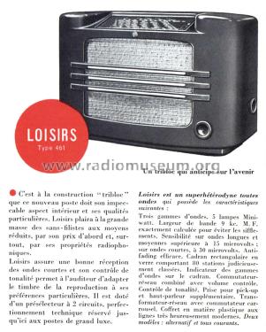 Loisirs 461A; Philips France; (ID = 2009188) Radio