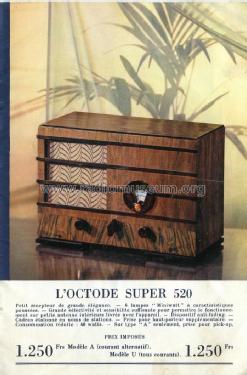 Octode Super 520U; Philips France; (ID = 2720618) Radio