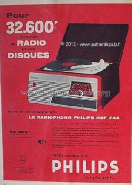 Radiophono H3F74A; Philips France; (ID = 1404292) Radio