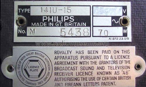 141U, 141U-15; Philips Electrical, (ID = 757496) Radio