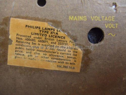 371A; Philips Electrical, (ID = 1801878) Radio