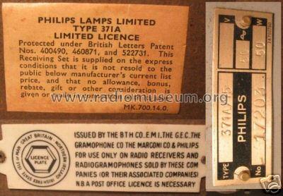 371A; Philips Electrical, (ID = 228742) Radio