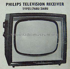 Television Receiver 1768U; Philips Electrical, (ID = 1181485) Televisore