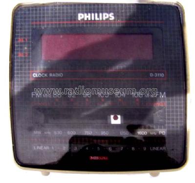 Clock Radio D3110/00; Philips Hong Kong (ID = 3013197) Radio