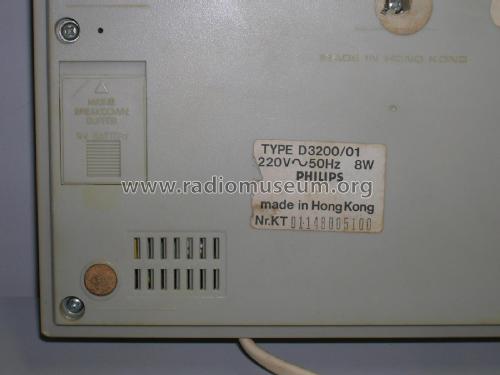 Electronic Clock Radio D3200 /01; Philips Hong Kong (ID = 1827719) Radio