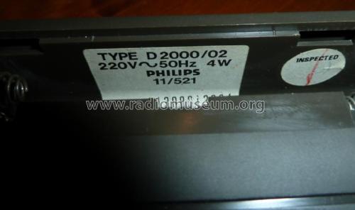 Portable D2000/02; Philips Hong Kong (ID = 2576587) Radio