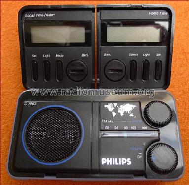 Travel Radio Clock D-1868; Philips Hong Kong (ID = 1479838) Radio