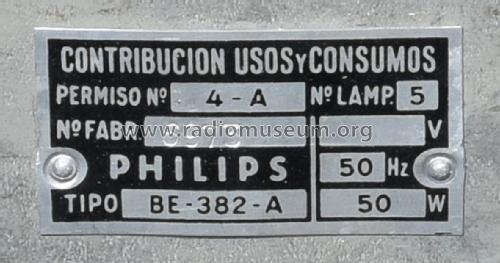 BE-382-A; Philips Ibérica, (ID = 2515764) Radio