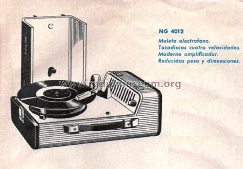 Electrófono NG-4012; Philips Ibérica, (ID = 2715500) Sonido-V