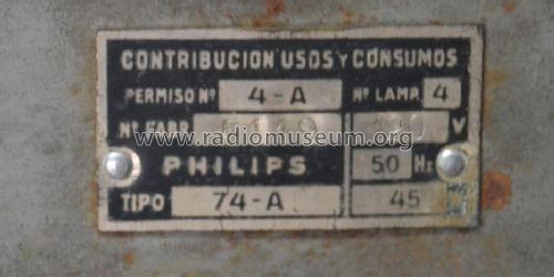 74A; Philips Ibérica, (ID = 2073596) Radio