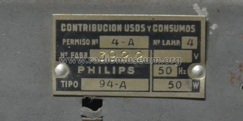 94-A; Philips Ibérica, (ID = 1705091) Radio
