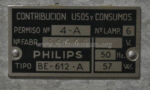 BE-612-A; Philips Ibérica, (ID = 1963418) Radio