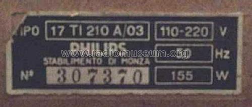 Como 2° 17TI210A /03; Philips Italy; (ID = 2069453) Televisore