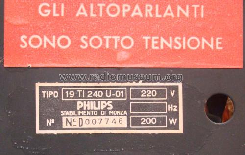 Sassari 19TI240U /01; Philips Italy; (ID = 1652265) Television