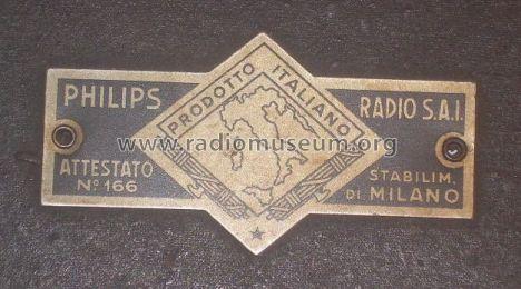 478 Bis; Philips Italy; (ID = 395336) Radio