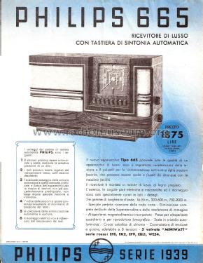 665A; Philips Italy; (ID = 2103085) Radio