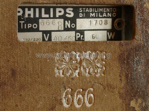 666B; Philips Italy; (ID = 1229343) Radio
