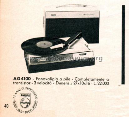 AG4100; Philips Italy; (ID = 2613199) Sonido-V