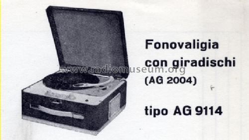 Fonovaligia AG9114 Ch= AG2004; Philips Italy; (ID = 243660) Sonido-V