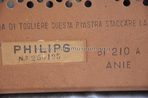 BI210A; Philips Italy; (ID = 2135108) Radio